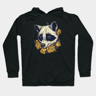 Yellow flower raccoon Hoodie